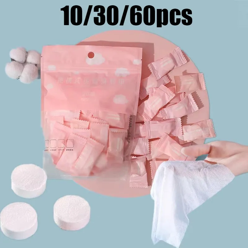 Home Textiles Face Towel - 10/60 adet taşınabilir sıkıştırılmış yüz havlusu