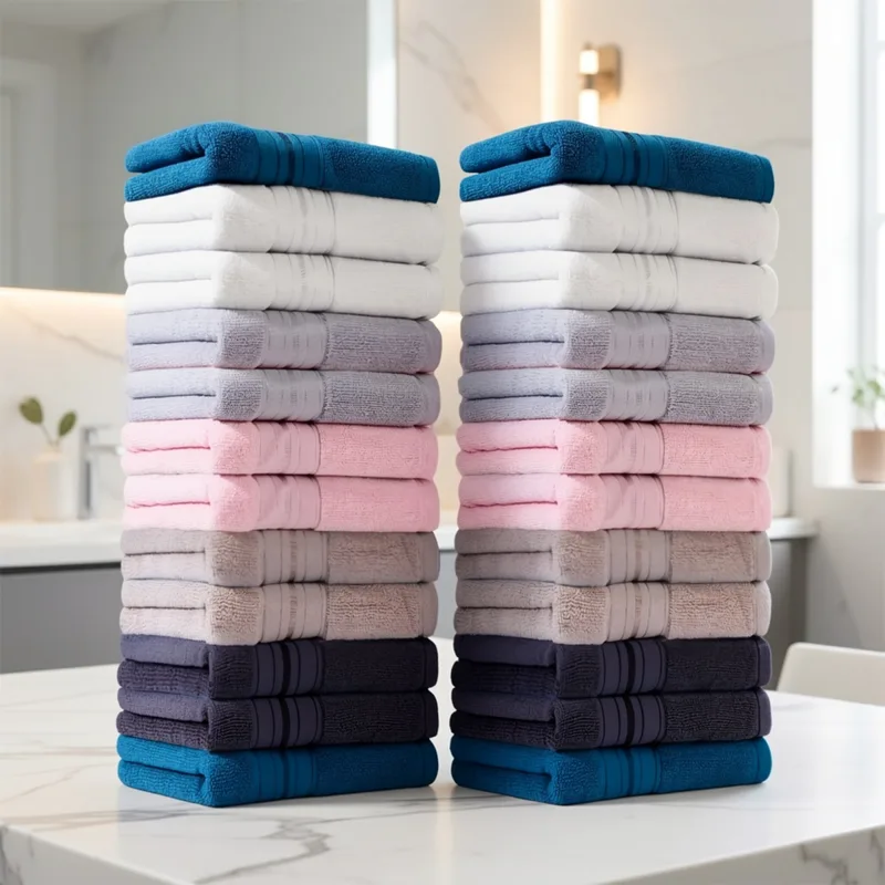 Home Textiles Face Towel - 24'lü Paket %100 Pamuklu Banyo Havluları