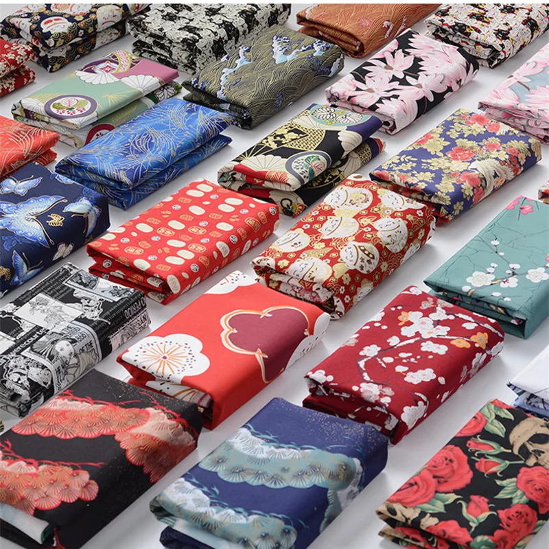 Japanese Home Textiles - Japon tarzı Kimono Cheongsam kumaş elbise