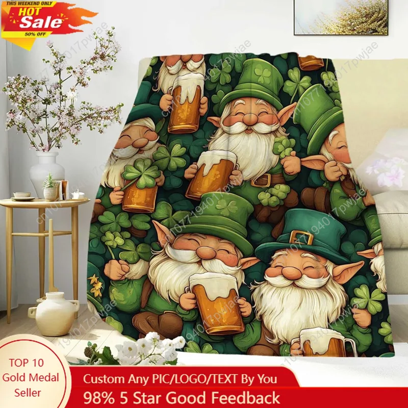 Home Textiles Blanket - Aziz Patrick Günü Gnome Battaniyesi, Bira