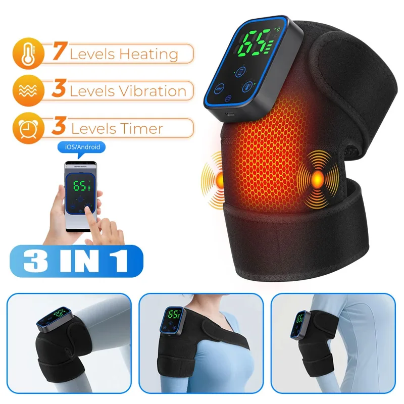 Heated Pad Electric - 3-IN-1 Diz Masajı APP Kontrolü Grafen
