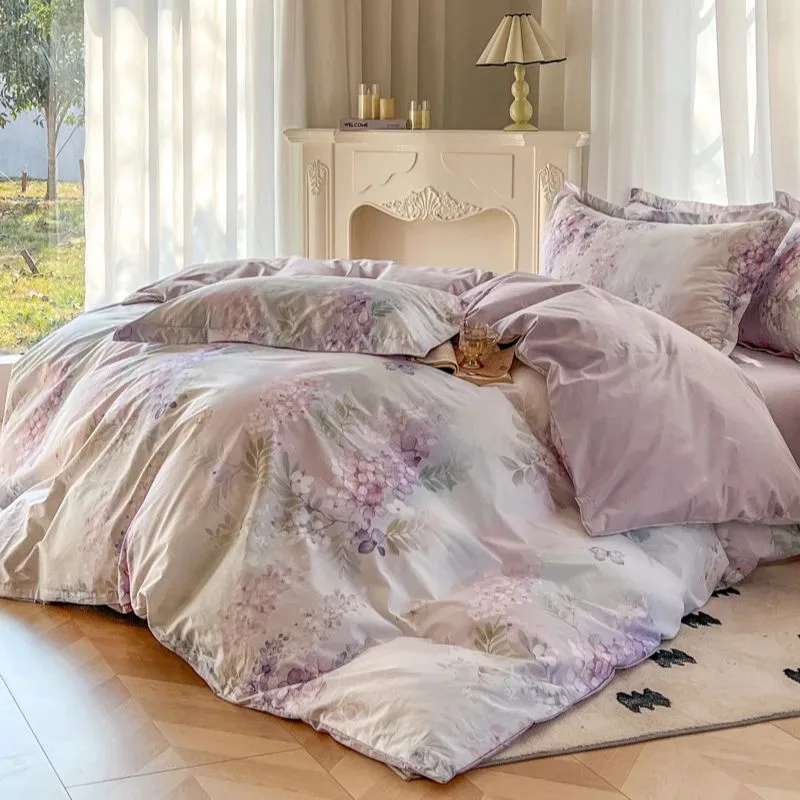 Home Textiles Europe - % 100 Pamuk Çiçekler Baskı Lüks