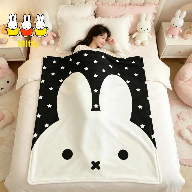 Home Textiles Blanket - Kawaii Miffy Battaniye Karikatür Miffy Tavşan
