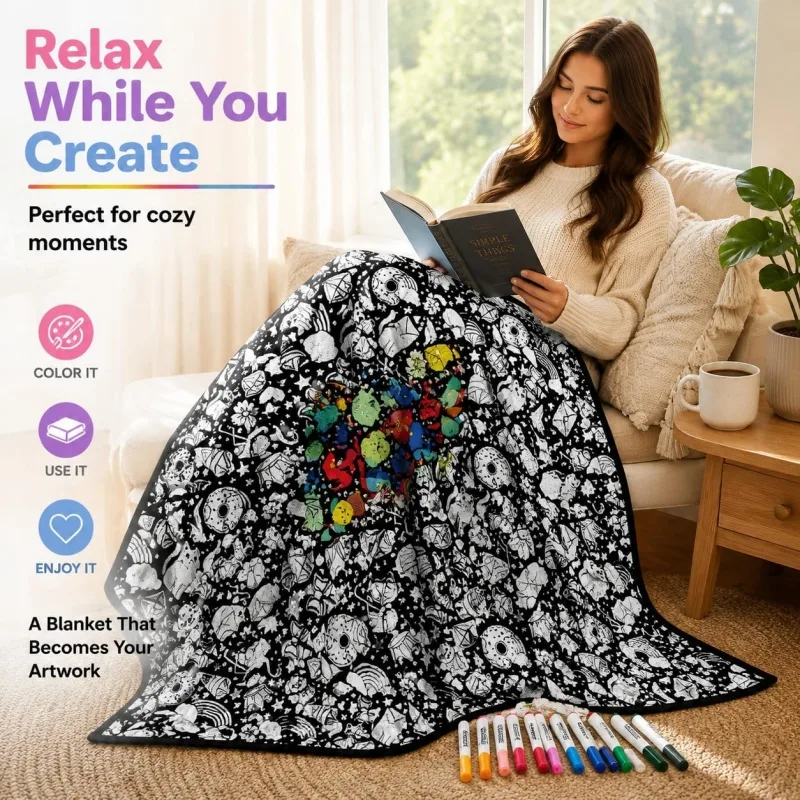 24 Renkli Kalemlerle Kendin Ya - Home Textiles Blanket incelemesi ve fiyatı