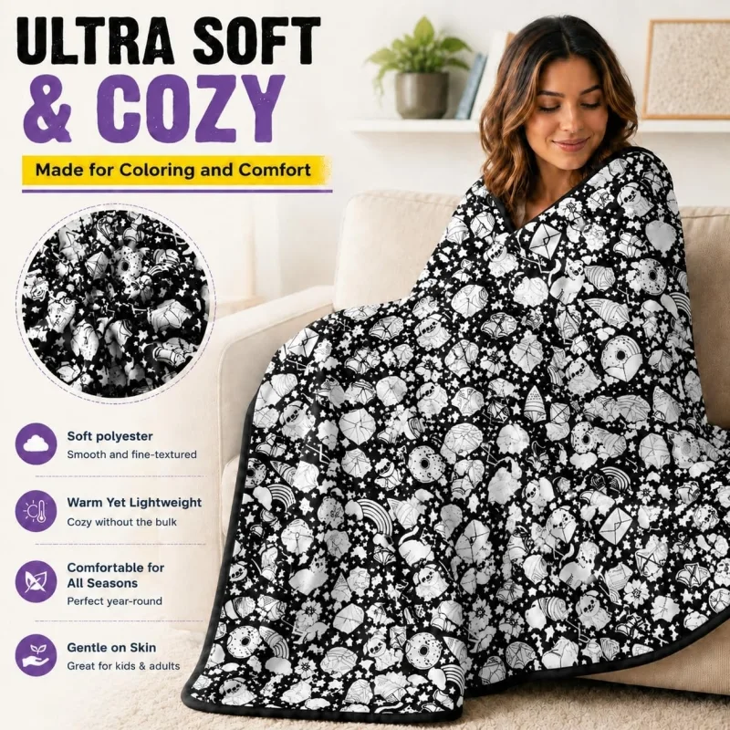 24 Renkli Kalemlerle Kendin Ya - Home Textiles Blanket incelemesi ve fiyatı