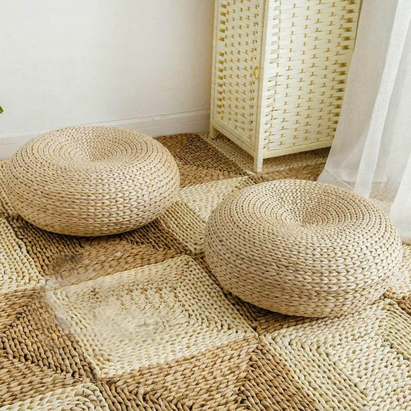 Doğal Hasır Yuvarlak Puf El Ya - Japanese Home Textiles incelemesi ve fiyatı