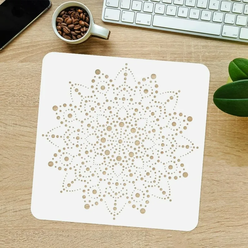 Noktalı Mandala Şablonu 11,8 x - Home Textiles Products incelemesi ve fiyatı