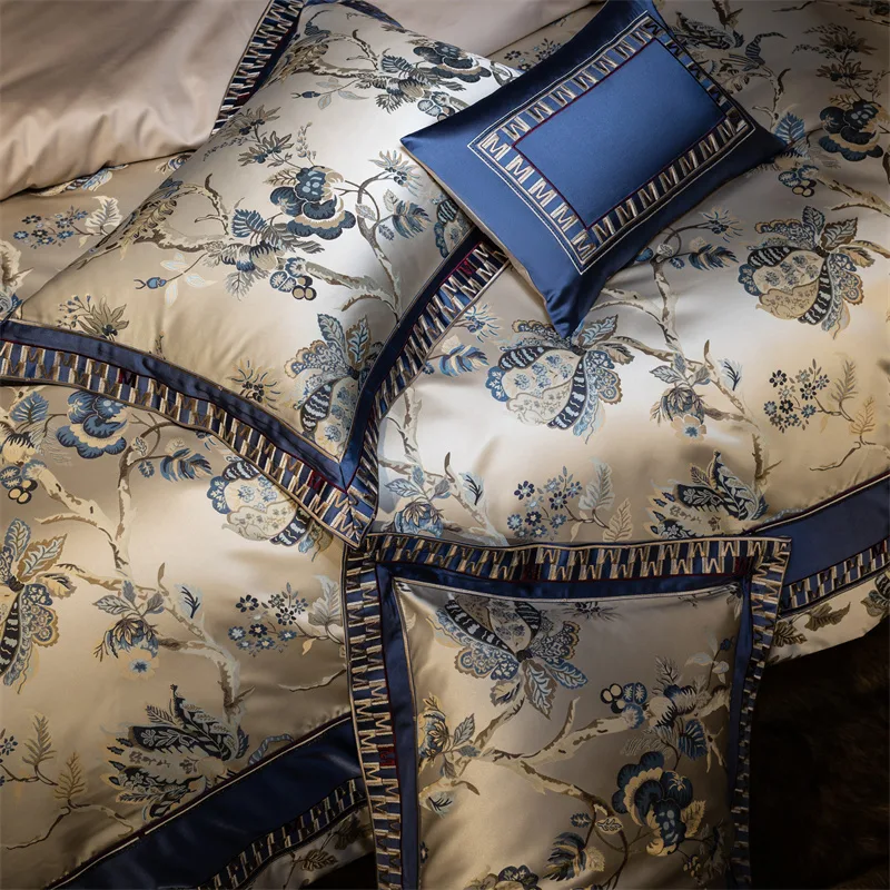 Lüks saten jakarlı mısır pamuk - Home Textiles Europe incelemesi ve fiyatı
