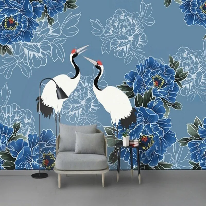 Çin tarzı çiçek ve vinç desenl - Home Textiles Trends incelemesi ve fiyatı
