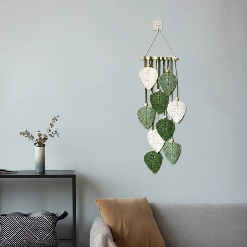 El dokuması yaprak duvar süsü, - Home Textiles Europe incelemesi ve fiyatı