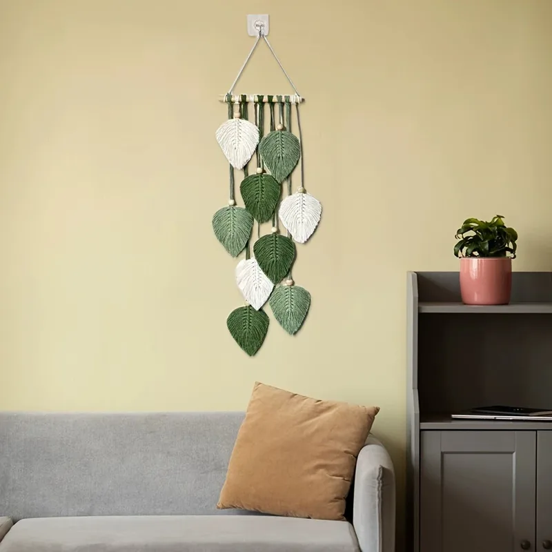 El dokuması yaprak duvar süsü, - Home Textiles Europe incelemesi ve fiyatı