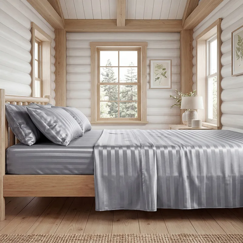 Kırışmaz Çizgili Saten Çarşaf  - Fitted Sheet Deep incelemesi ve fiyatı