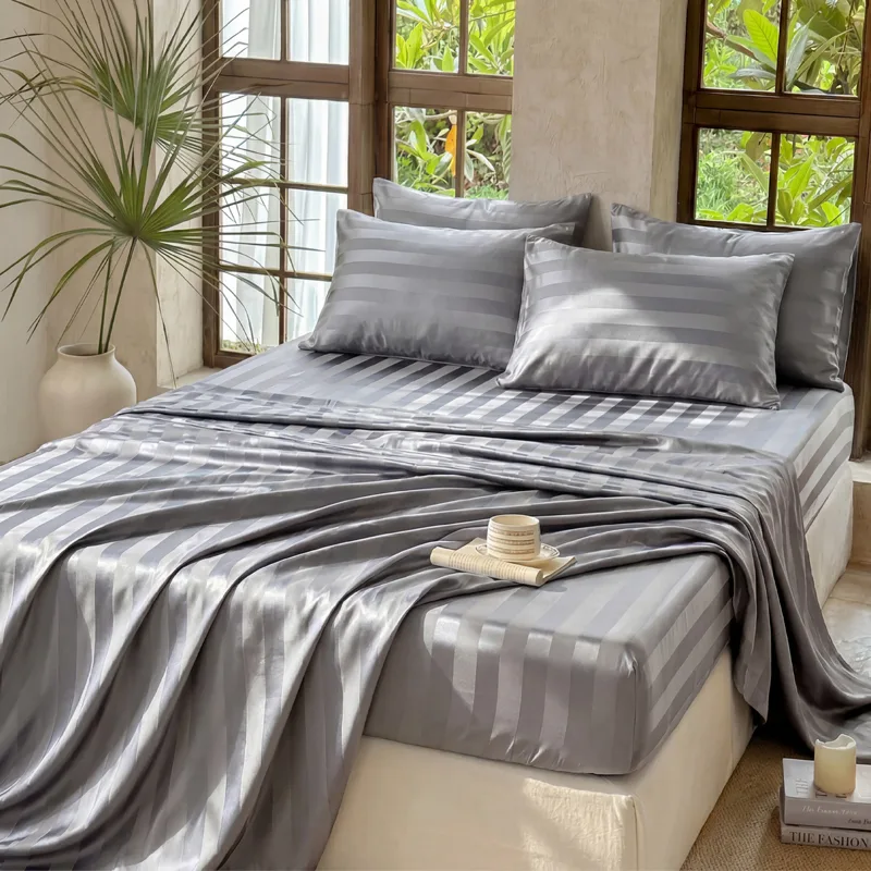 Kırışmaz Çizgili Saten Çarşaf  - Fitted Sheet Deep incelemesi ve fiyatı